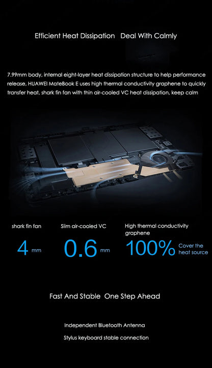 HUAWEI MateBook E 2-in-1 Tablet Laptop 12.6" OLED — Intel i5/i7, Up to 16GB RAM, Up to 512GB, Windows 11