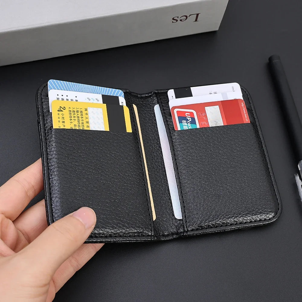LISM Ultra-Slim PU Leather Credit Card Holder Wallet