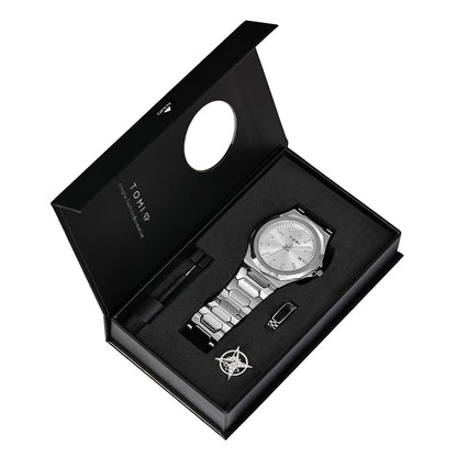 TOMI Luxury Men’s Watch & Gift Box Set – Business Quartz Watch