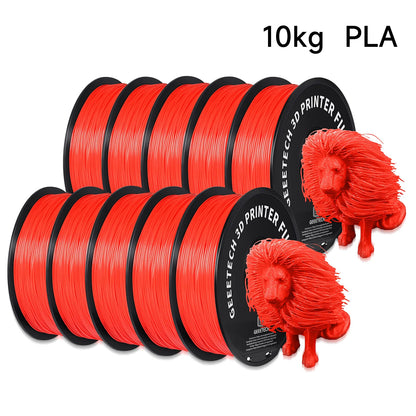 GEEETECH 3D Printer Filament – 10KG Box, 1.75mm Matte / PETG / Silk PLA / TPU / ABS, Safe Materials