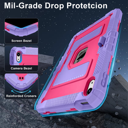 Hybrid 3-Layer Shockproof iPad Case with Shoulder Strap – 11" 2025 / 10.9" 2022
