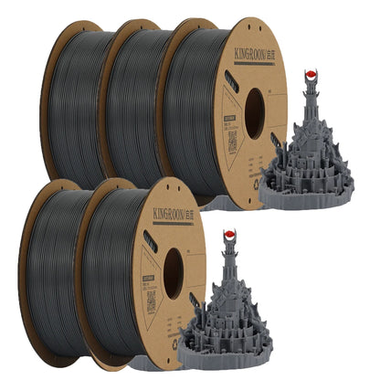 KINGROON PLA Filament 1.75mm – 5 or 10 Rolls, Mixed Colors, No Bubble