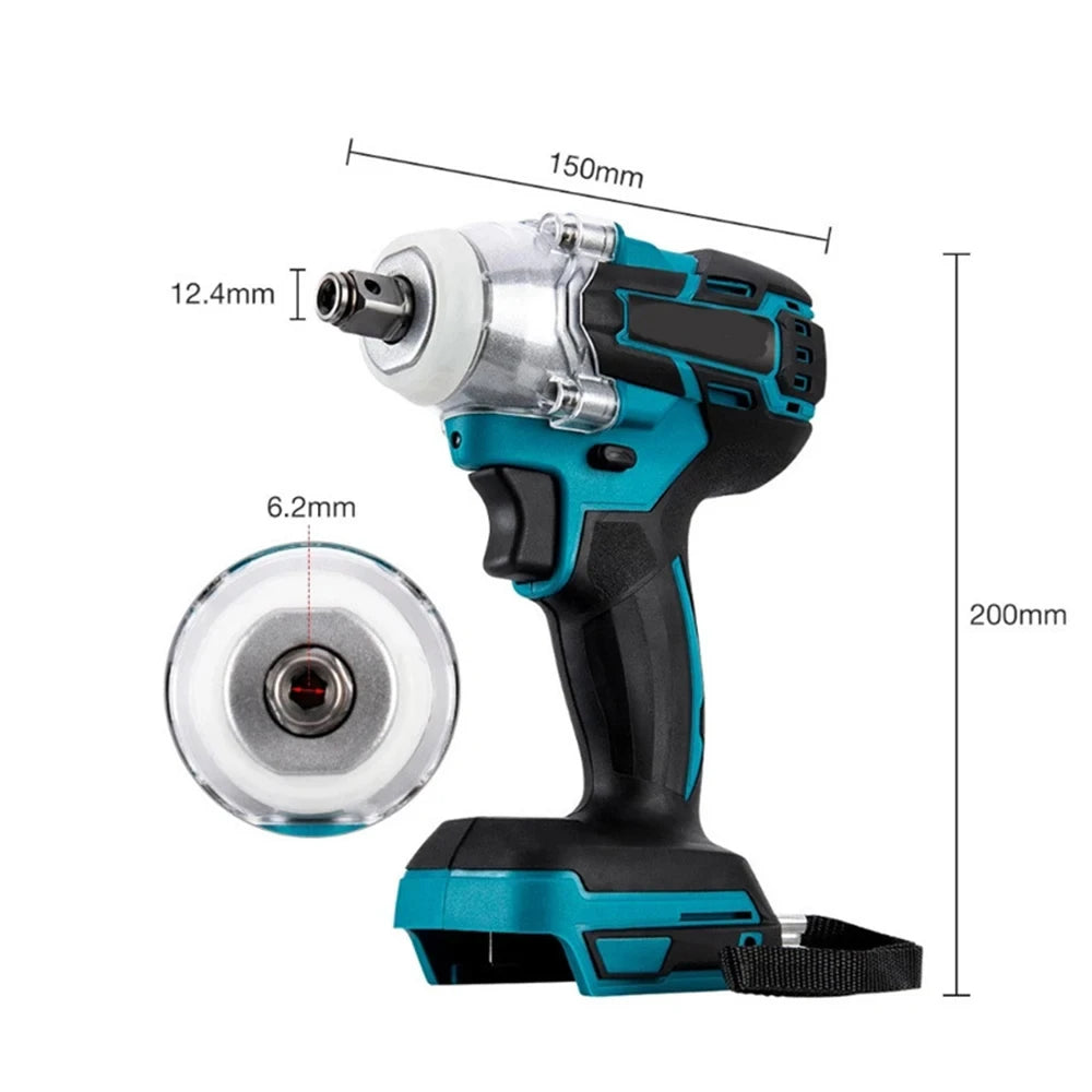 1/2" Brushless Cordless Impact Wrench 520NM – Compatible with 18V Battery