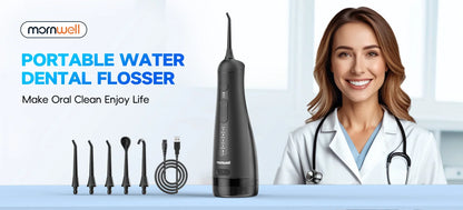 Portable Oral Irrigator | 5 Jet Tips | 5 Modes | 300ml | IPX7 Water Flosser