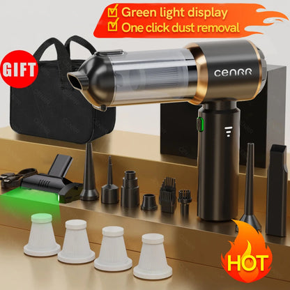 CENRR Mini Car Vacuum Cleaner – 998000Pa, Cordless, Handheld, Blower
