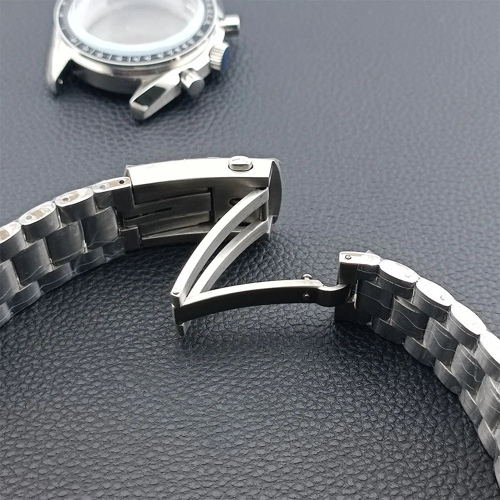 39.7mm Men's Watch Case for VK63 Movement – Metal Case with 20mm Strap Fit & Watch Box