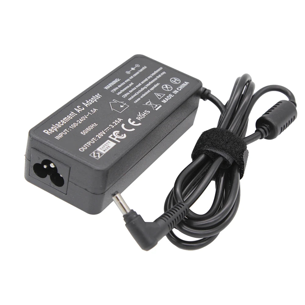 Lenovo Laptop Charger 65W – 20V 3.25A, 4.0x1.7mm, for IdeaPad 330s/320, YOGA 710/510, Redmibook 14/13