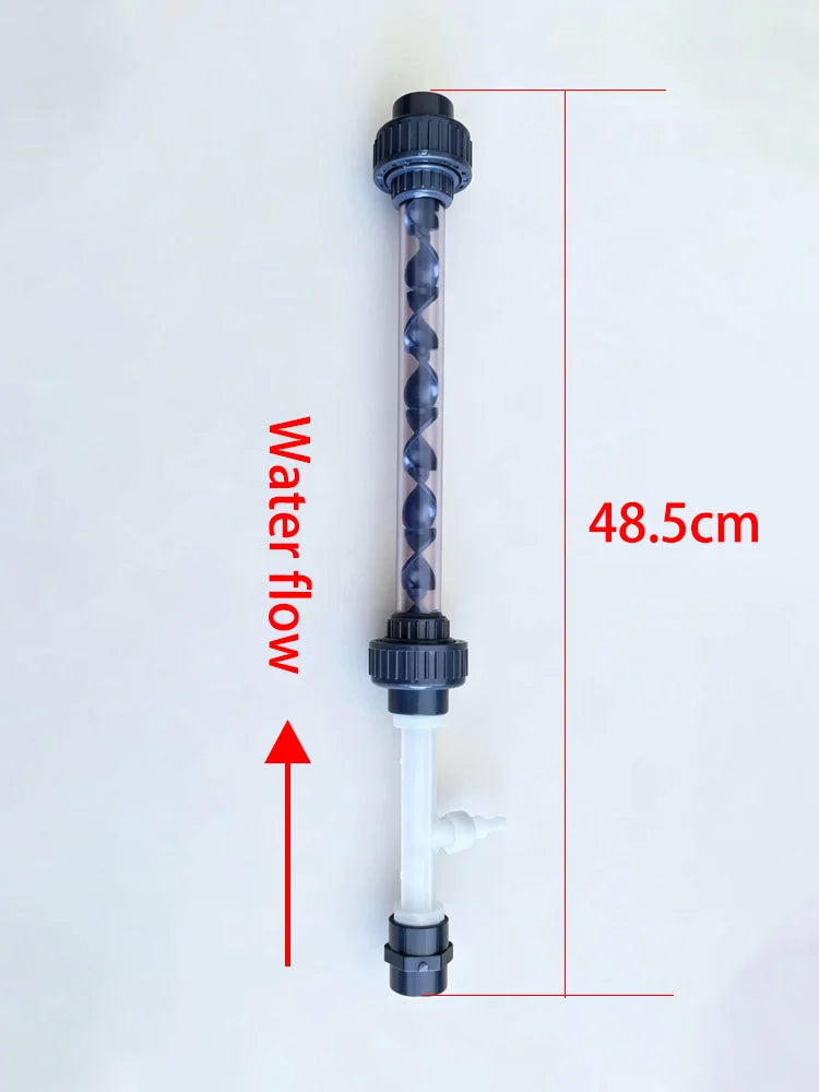UPVC Inline Ozone Static Mixer DN15–DN100 | Optional PVDF Venturi | Water Treatment