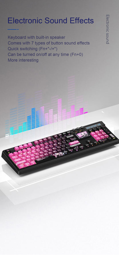 SKYLOONG GK104 Pro Full-Size Wireless Mechanical Keyboard – 104 Key, Hot-Swap, RGB, Macro Knob