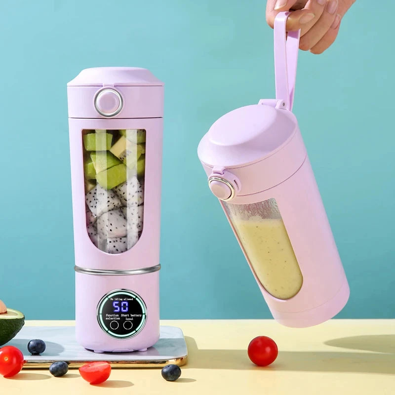 Portable Juice Blender 700ml | USB Rechargeable | 2-in-1 Bottle | Smoothie Maker
