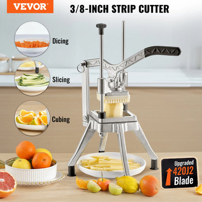 SucceBuy Commercial Food Dicer & French Fry Cutter – Heavy Duty Stainless Steel