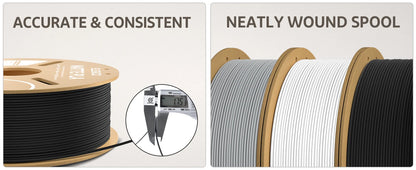 ELEGOO Matte PLA Filament 1.75mm 1KG – +/-0.02mm Accuracy, Cardboard Spool