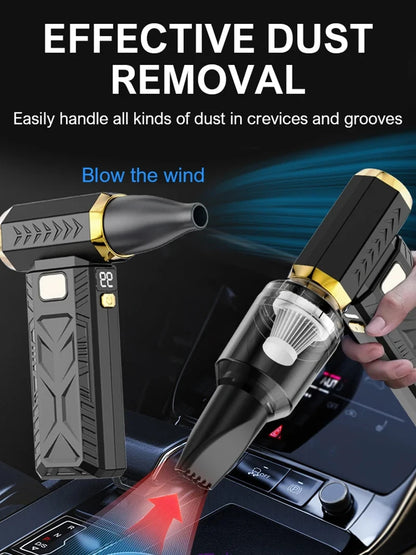 BMAD Brushless Turbo Air Blower – 2-in-1 Dust Blower & Vacuum, 6-Speed, Ultra-Strong Wind, USB 5V for Home Cleaning