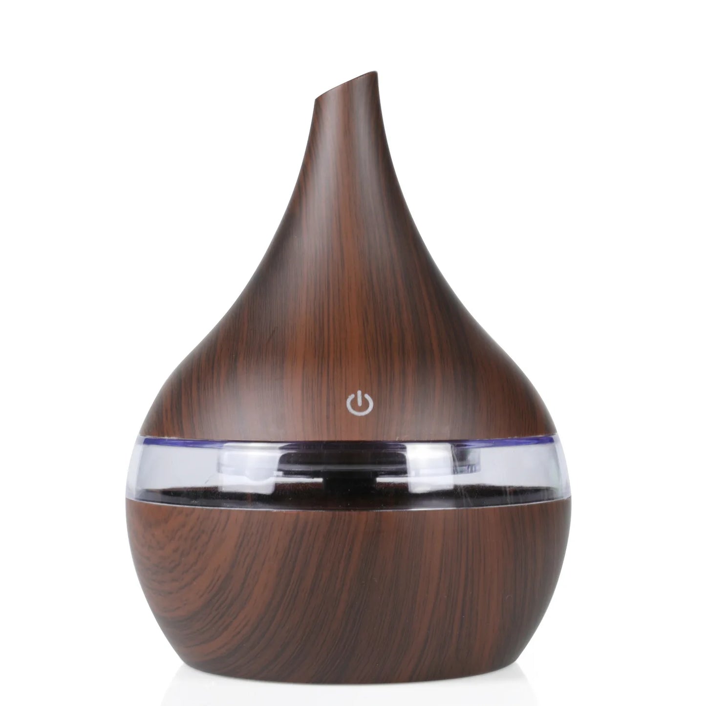 Portable Aroma Diffuser & Humidifier – 300ml, USB, 7-Color RGB Night Light | Light/Dark Wood, White