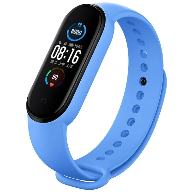 Silicone Watch Strap for Xiaomi Mi Band 3 4 5 6 7 | 24 Colors