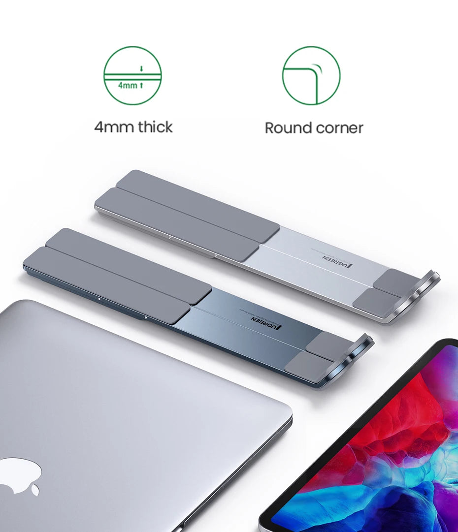 UGREEN Foldable Aluminum Laptop Stand – Adjustable Holder for MacBook, Tablet & Notebook