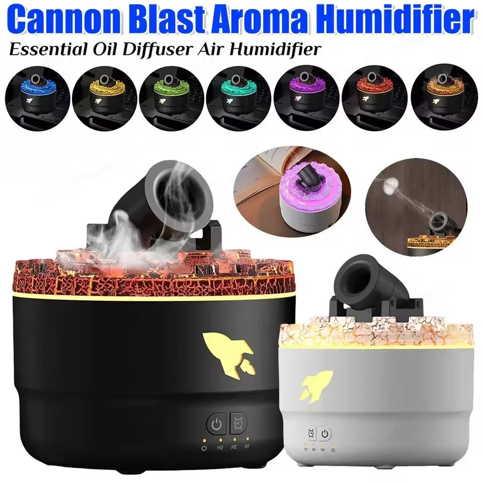 Cannon Blast Aroma Diffuser & Humidifier – USB Ultrasonic Aromatherapy