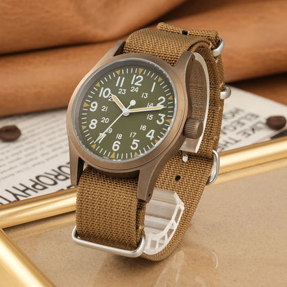 Militado ML05 Vintage Field Watch – 38mm, VH31 Sweep, Sapphire AR Crystal, Luminous