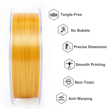 Geeetech Tri-Color Silk PLA Filament 1.75mm – 1KG Spool, Vacuum Packed