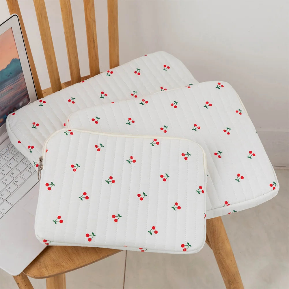 Coquette Floral Laptop Sleeve – 11"/13"/15", Cotton Liner, Carrying Case for Office