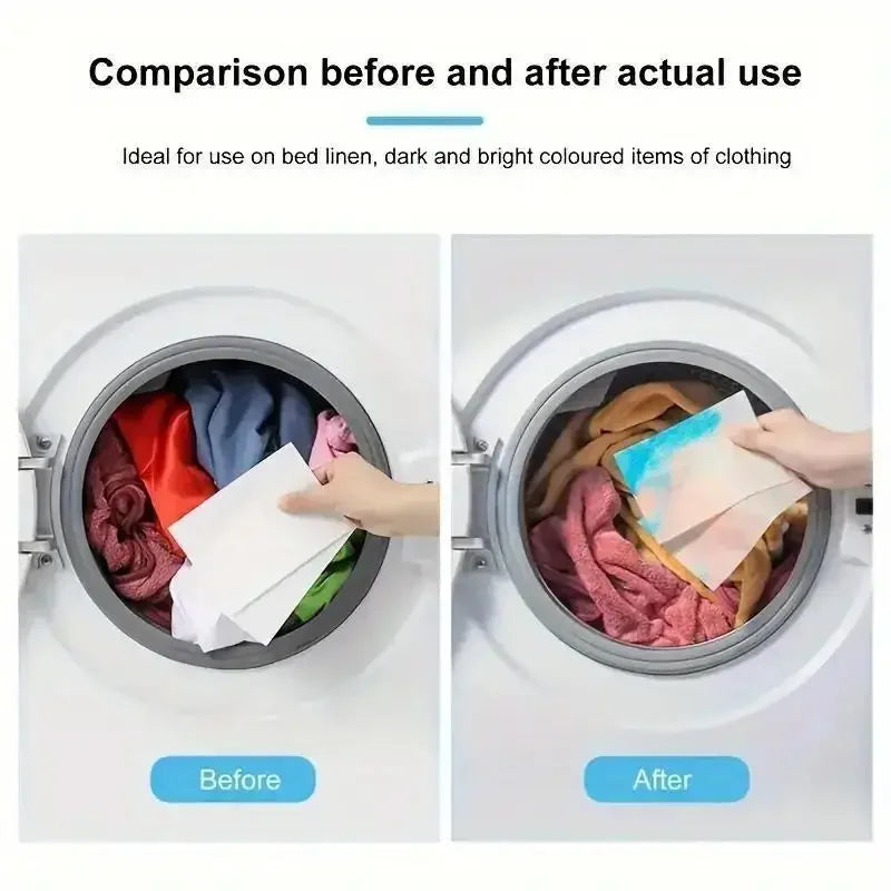 Anti-Dye Laundry Color Catcher Sheets – 30/50/100 Pack