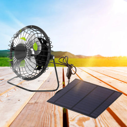 Solar Panel Cooling Fan Set 5W – Mini Photovoltaic Panel with Portable Fan for Greenhouse