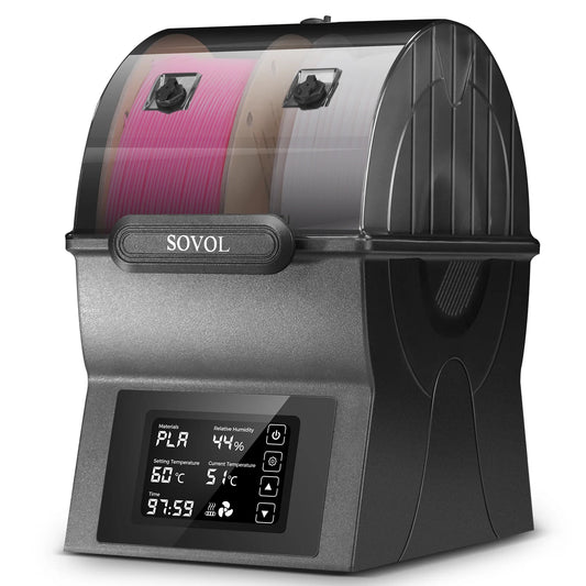 Sovol SH02 Filament Dryer – Sealed Storage Box, PTC Heater, Spool Holder, Filament Dehydrator