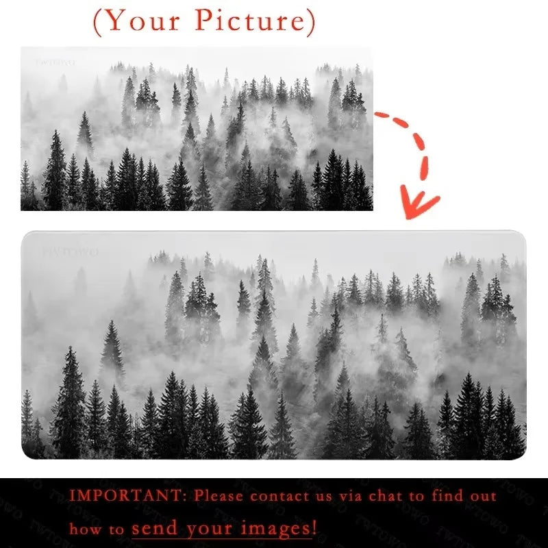 TWTOWO Custom Playmat & Mouse Pad – Non-Slip Natural Rubber, 600x300 to 1000x500mm, DIY Design