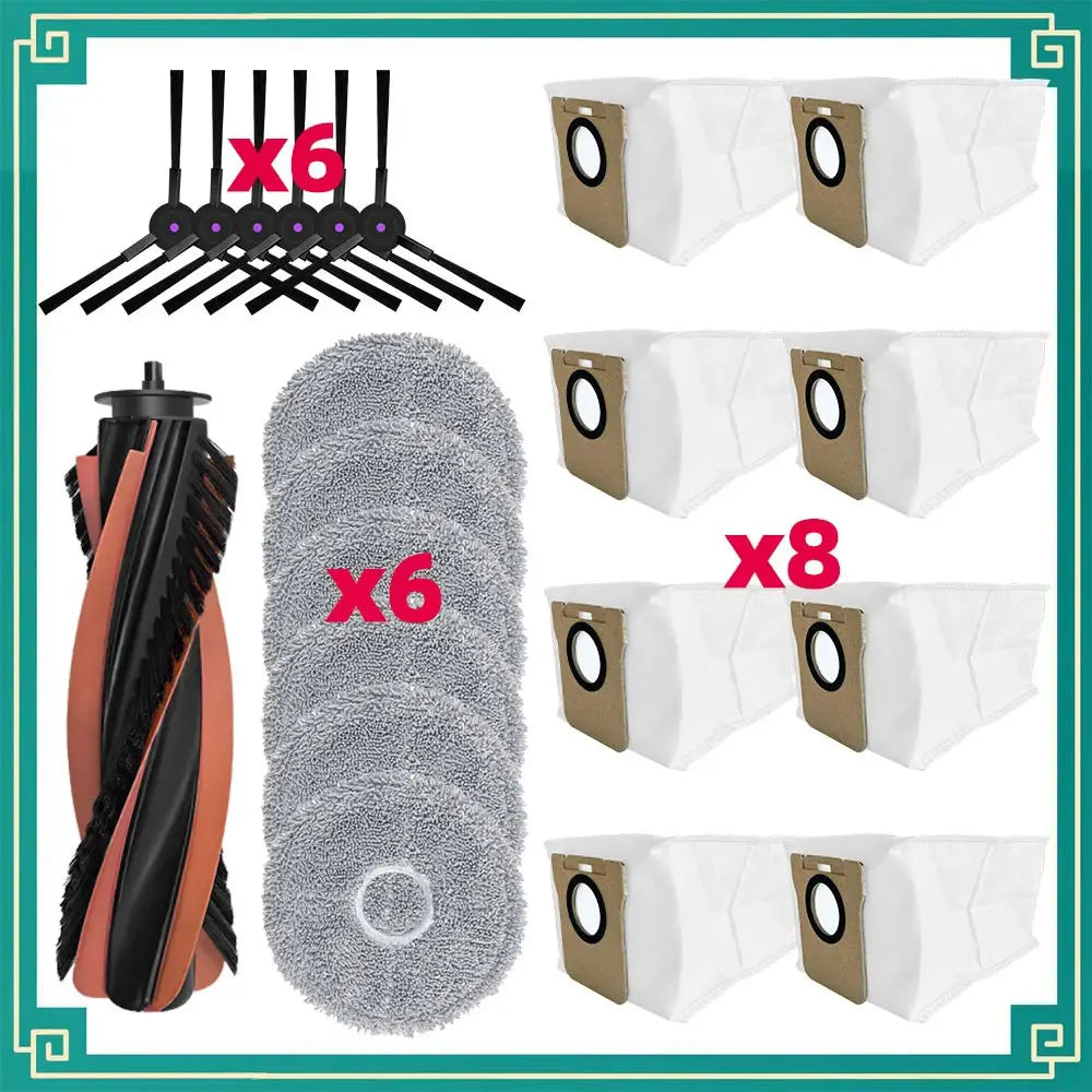 JONR P20 PRO / T5 Pro Robot Vacuum Replacement Parts | Main Brush, Side Brush, HEPA Filter, Mop Cloth