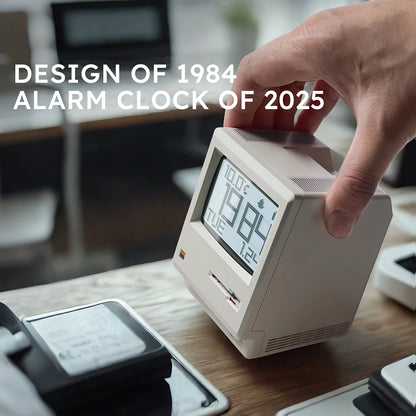 Retro Macintosh Alarm Clock – Classic Desktop Ornament with Digital Clock Design