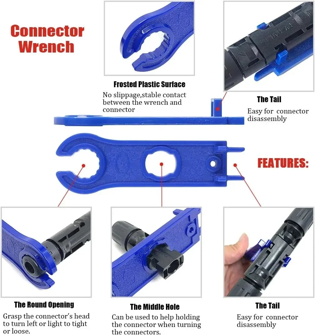 Solar Panel Connector Kit 1000V 30A – PV MC4 Connectors 2.5/4/6mm²