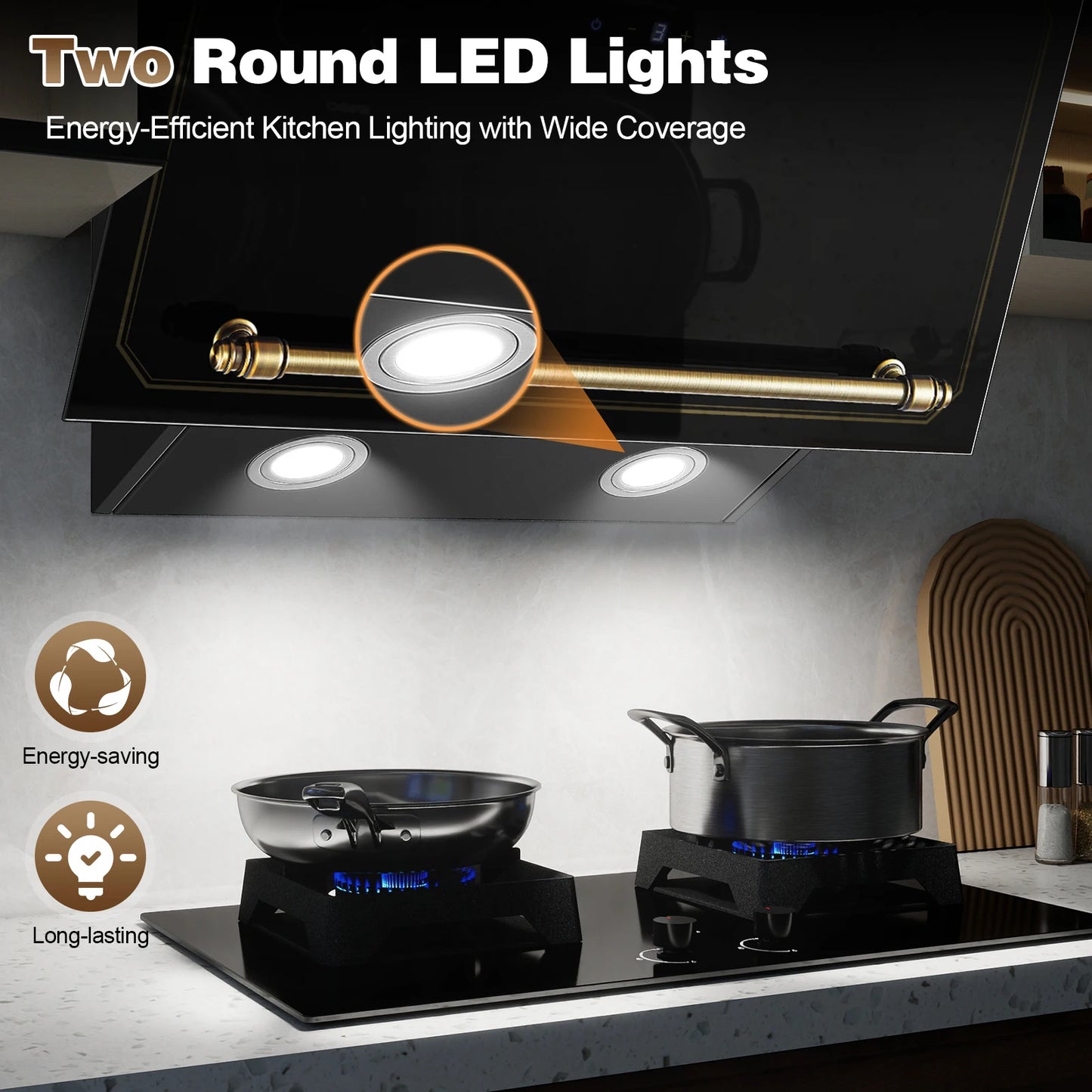 60cm Retro Wall Hood | 400m³/h Suction | A+++ | LED | Dual Filter