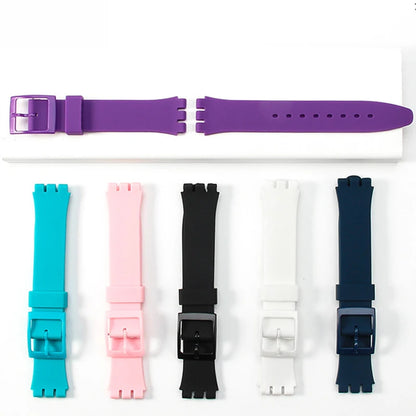 Colorful Silicone Replacement Strap for Swatch – 16/17/19/20mm Sports Watch Band