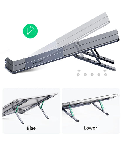UGREEN Foldable Aluminum Laptop Stand – Adjustable Holder for MacBook, Tablet & Notebook
