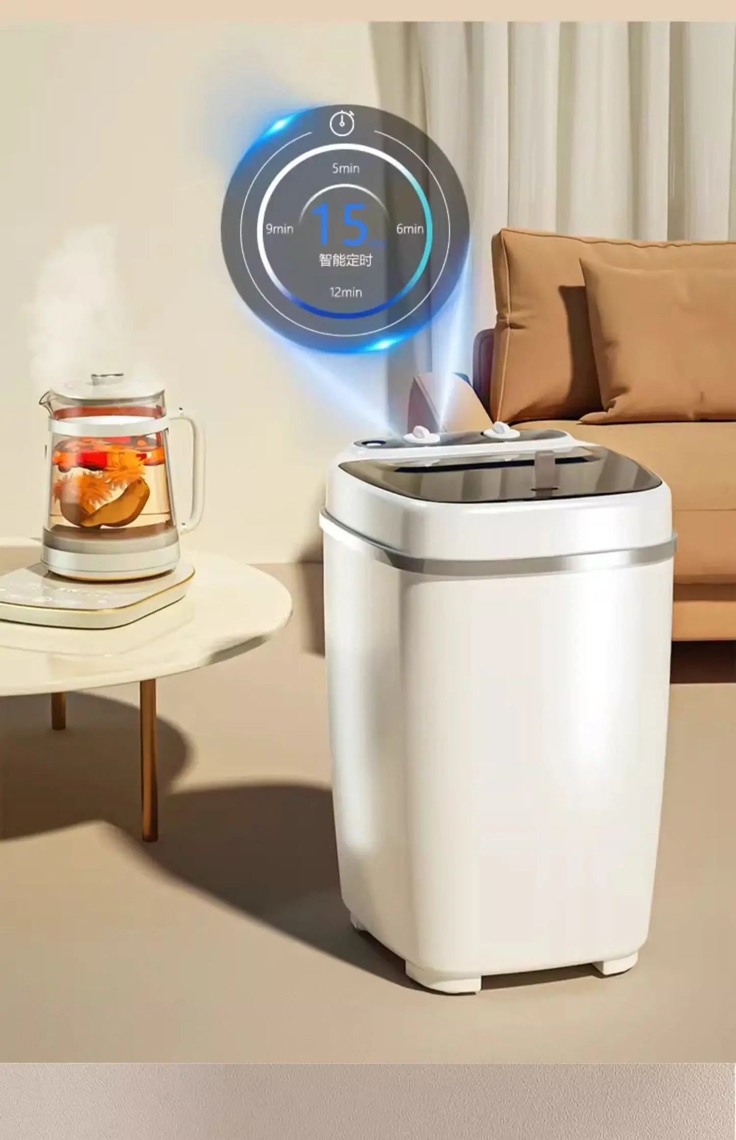 Mini Semi-Automatic Washing Machine – 7.5kg Large Capacity, for Socks, Underwear & Small Clothes, EU/UK/US/AU