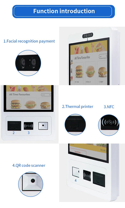 TouchWo 15.6-23.8 inch wall mount touch screen kiosk by R.E.D. Shopping for self-service checkout, ordering, and payment.