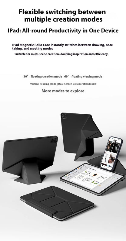 Smart Folio iPad Case | Magnetic | iPad 10th–11th, Air 11/13, Pro 11/12.9/13, Mini 6/7 | 4 Colors