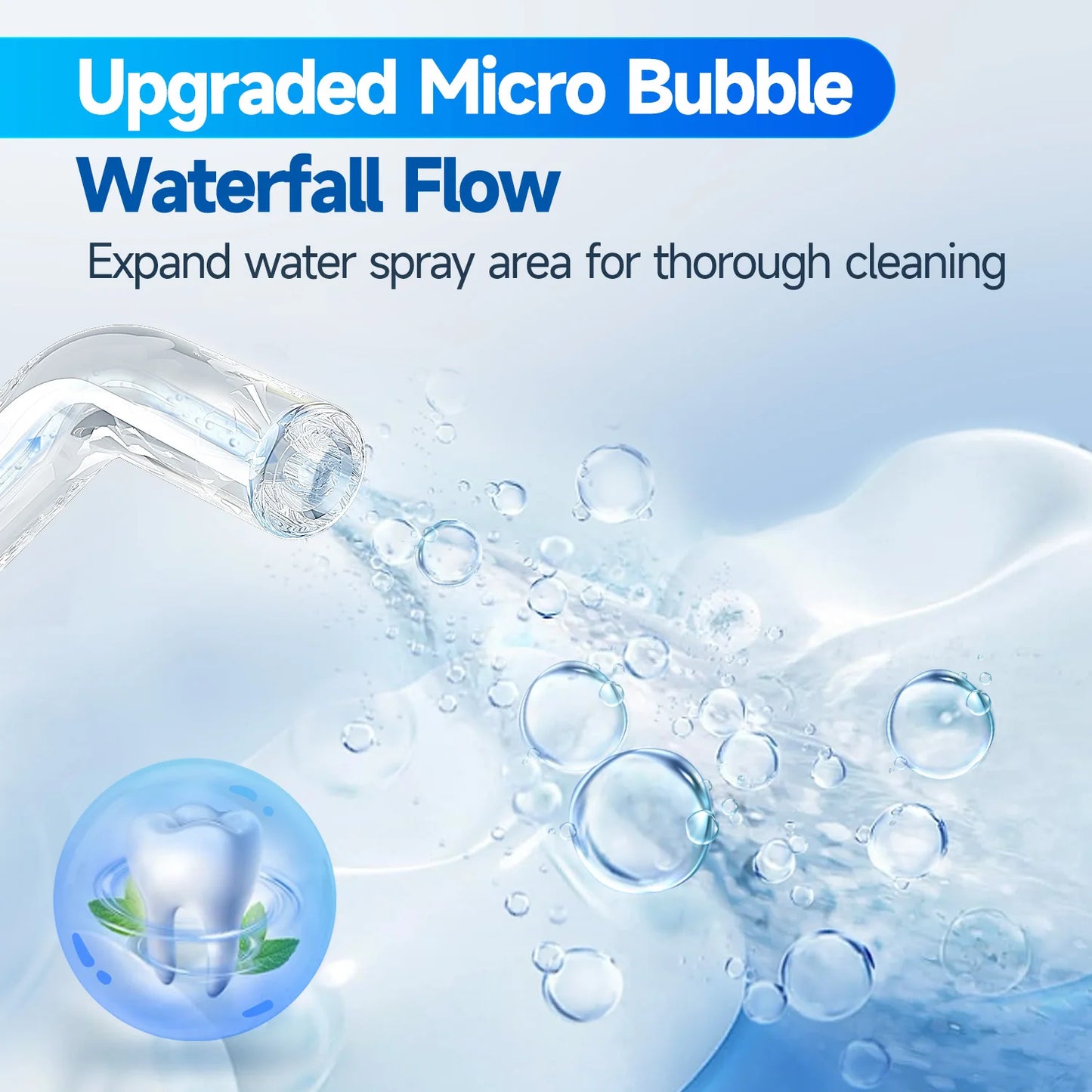Electric Toothbrush & Water Flosser Combo – 3 Pressure Modes, 6 Jet Tips, 4 Brush Heads, 300ml Tank