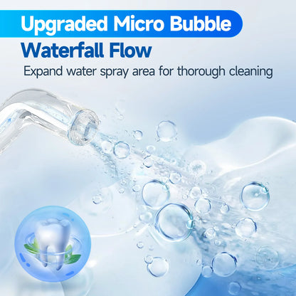 Electric Toothbrush & Water Flosser Combo – 3 Pressure Modes, 6 Jet Tips, 4 Brush Heads, 300ml Tank