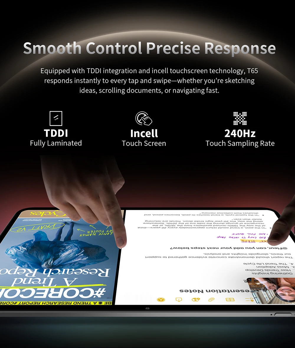 Teclast T65 Tablet – 13.4" 2K 120Hz, Unisoc T7280, 26GB RAM, 8000mAh, 4G LTE, Android 16