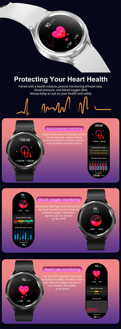2025 Smart Watch 6 – AMOLED HD Screen, 100+ Sport Modes, IP68 Waterproof, Android & iOS