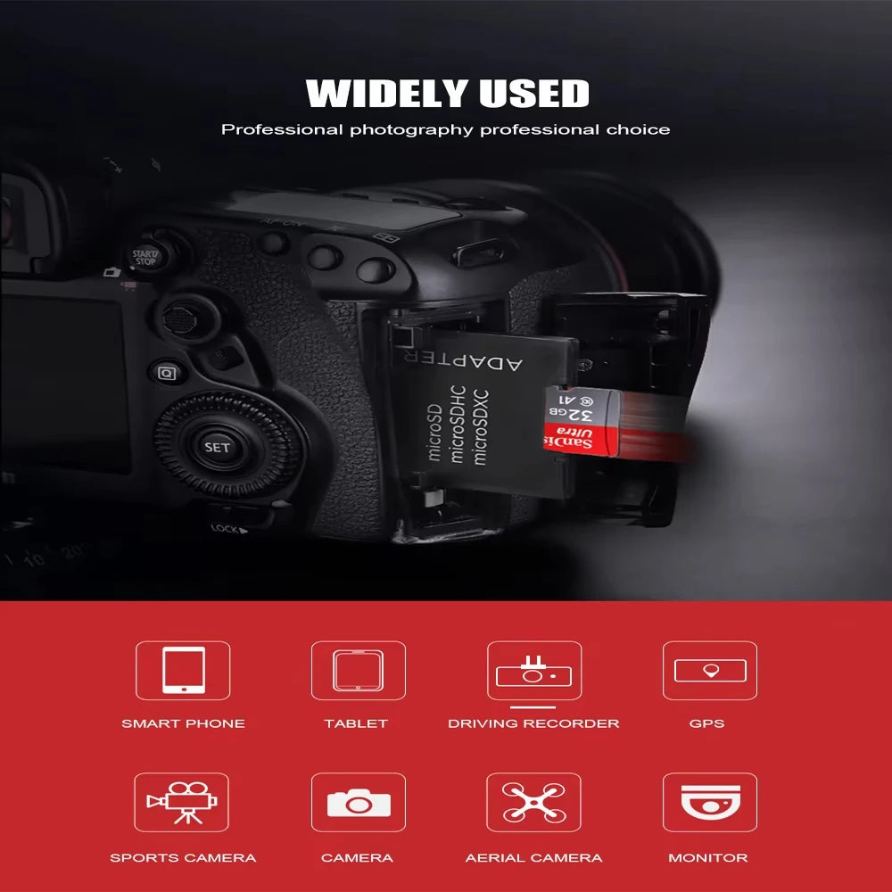 SanDisk Micro SD Card – 32GB to 512GB Class 10 A1 UHS-I