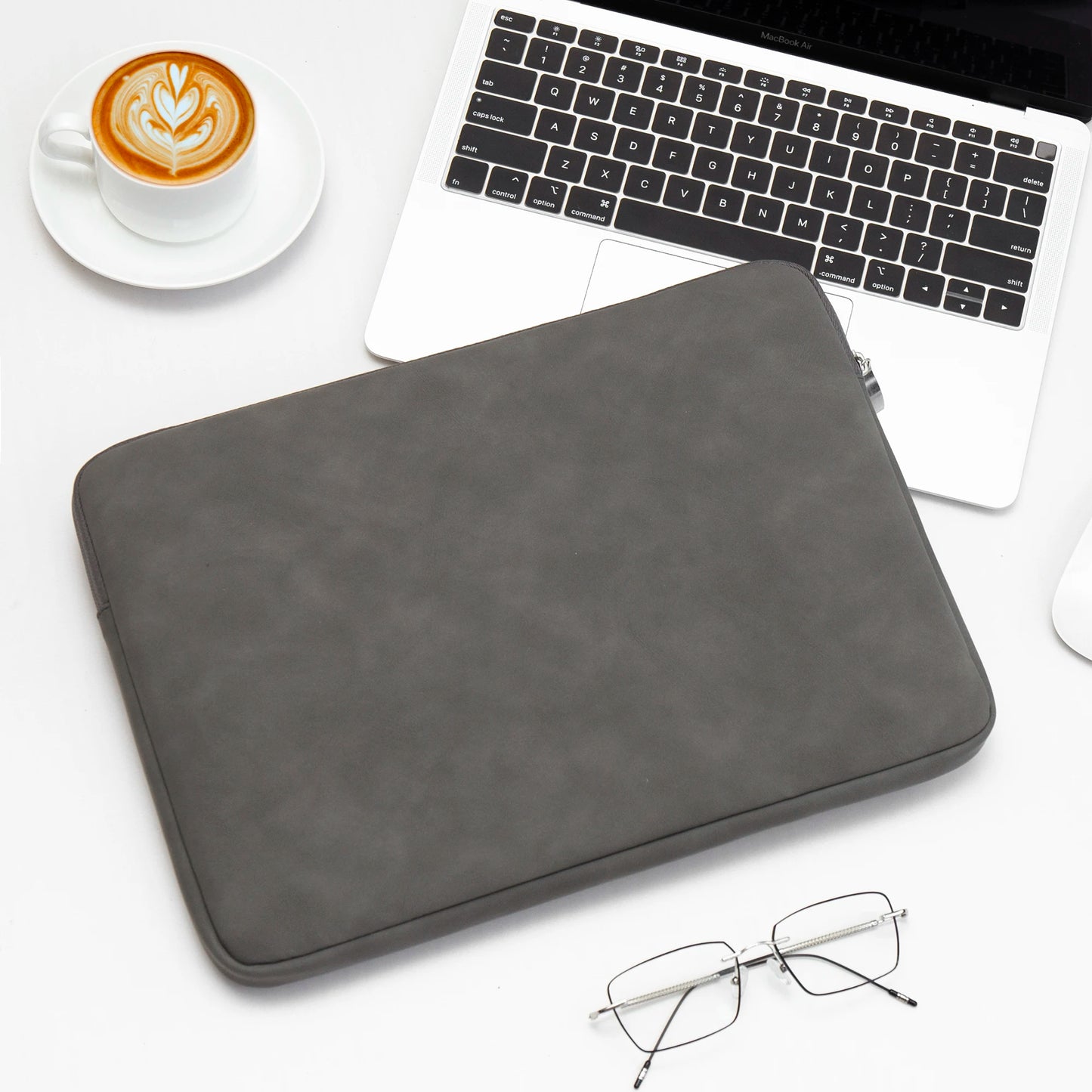 EGYAL Laptop Sleeve Bag – PU Zipper, 13–16", MacBook Air/Pro, Dell, Xiaomi, Huawei, 3 Colors