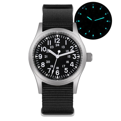 Militado ML05 Vintage Field Watch – 38mm, VH31 Sweep, Sapphire AR Crystal, Luminous