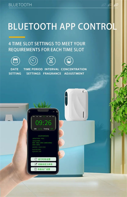 Hotel Scent Machine Aroma Diffuser – 200m³ Coverage, Bluetooth App Control