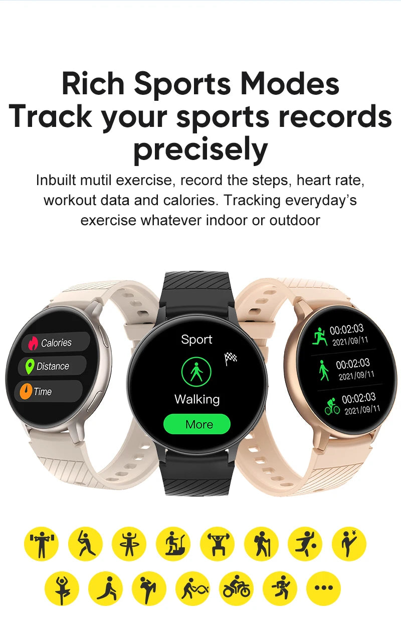 LIGE Bluetooth Smart Watch for Women – Custom Dial, Sport Fitness Tracker, iOS & Android (2026)