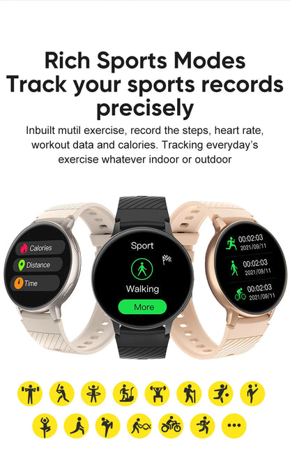 LIGE Bluetooth Smart Watch for Women – Custom Dial, Sport Fitness Tracker, iOS & Android (2026)