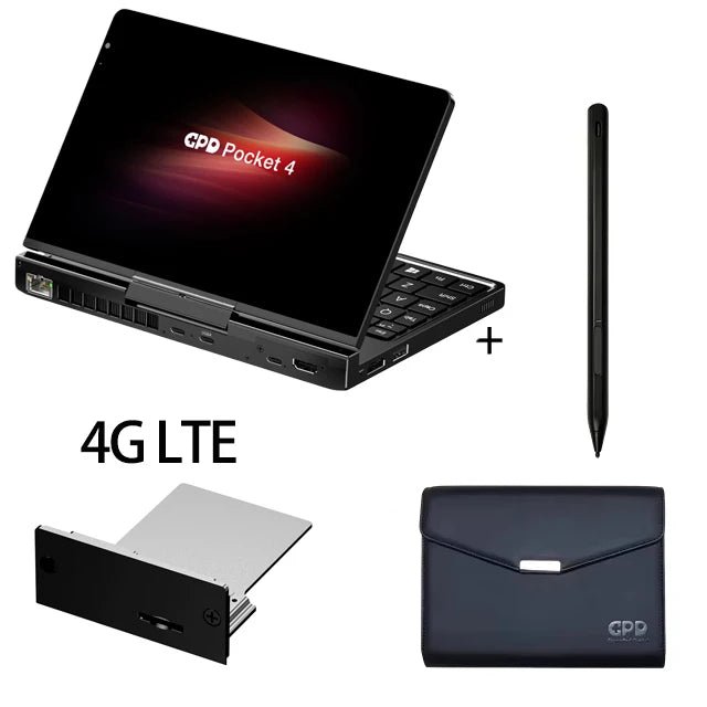 GPD Pocket4 2-in-1 Mini Laptop – AMD AI 9 HX 370 / 8840U, 8.8" 2560×1600 144Hz, DDR5, NVMe, Windows 11