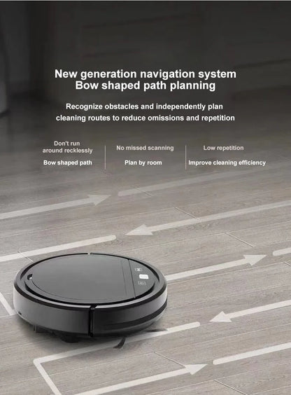 Smart Robot Vacuum Cleaner – Auto-Recharge, APP Control, Sweeping | White & Black | EU/US/UK/AU