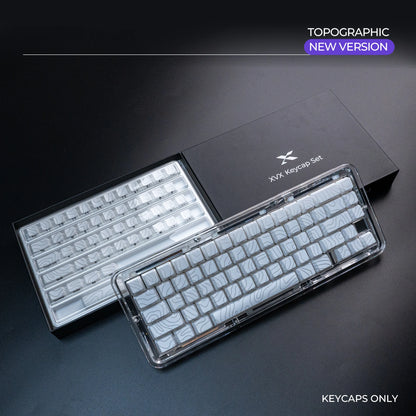 XVX Topographic Keycaps 118 Keys – OEM Profile, Shine-Through, IMD-Tech, Side Print